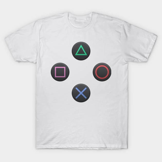 PS4 Controller Buttons T-Shirt by nikovega21